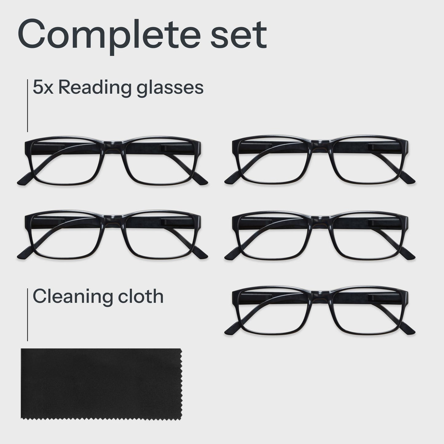 Gaoye 1.5 Professional Reading Glasses for All Day - Computer Readers with Blue Light Protection - Value Pack
