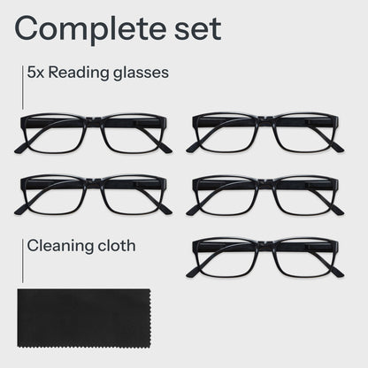 Gaoye 1.5 Professional Reading Glasses for All Day - Computer Readers with Blue Light Protection - Value Pack