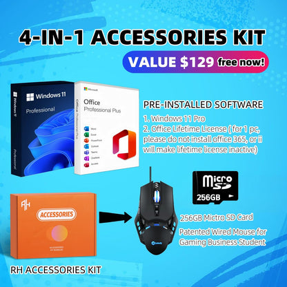 HP 14" Laptop for Student Business, with Office Lifetime License & Windows 11 Pro, Intel 4-Core N150, 16 GB RAM, 384 GB Storage(128GB UFS+256GB Micro SD), Ultra Light, Webcam, WiFi, HDMI, Green