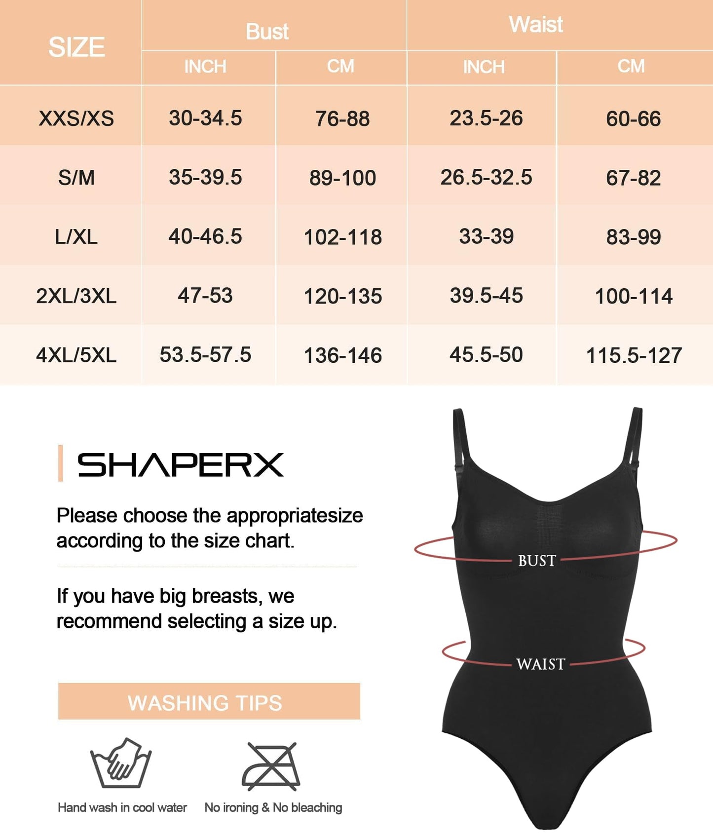 SHAPERX Women's Shapewear Bodysuit Tummy Control Body Shaper Seamless Sculpting Snatched Waist Body Suit，SZ5215-Black-S/M