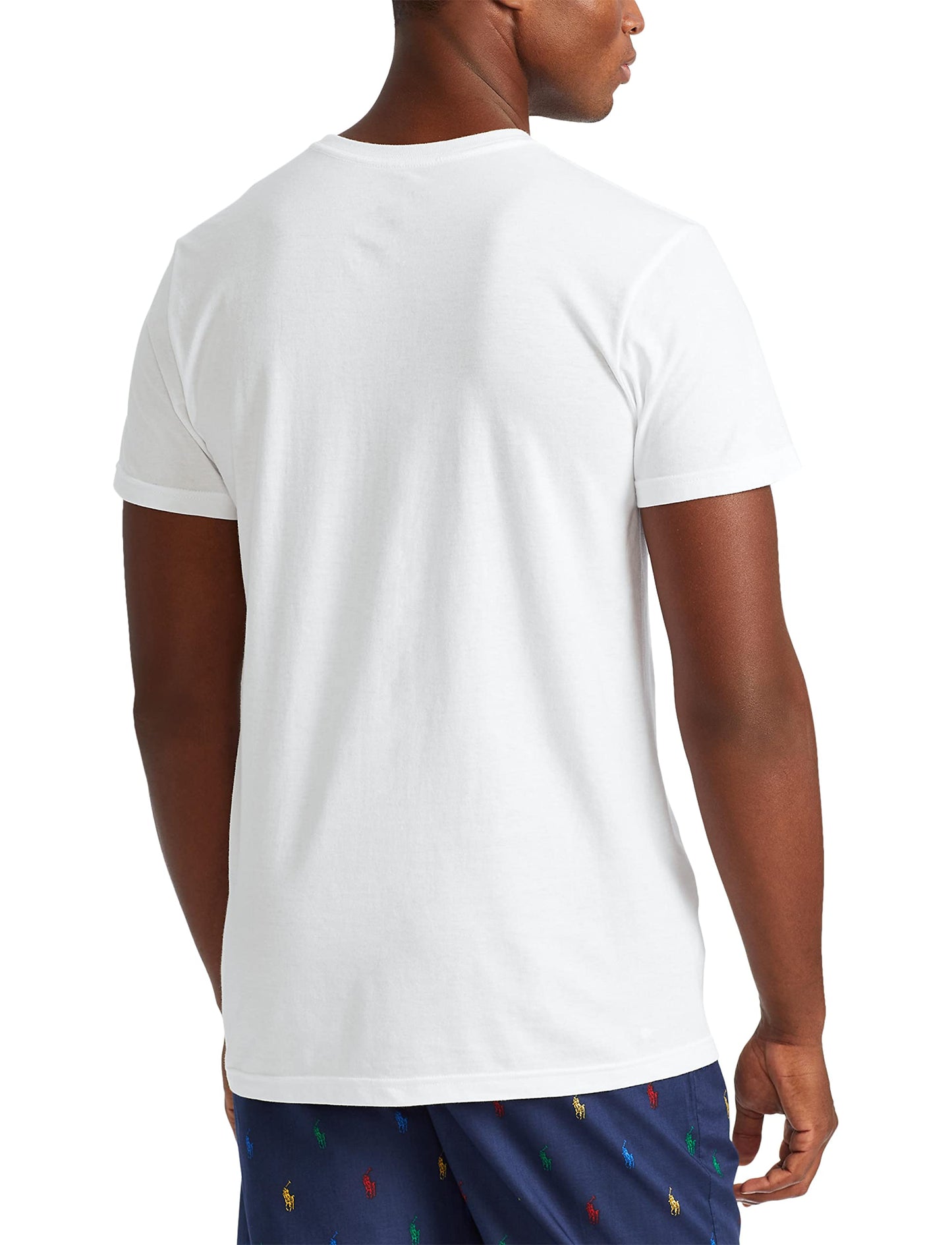 POLO Men's Classic Fit Cotton Crew Undershirt, 3-Pack, Available in Big & Tall, White/Surf Blue, Surf Blue/White, Cruise Navy/White-3 Pack, Medium