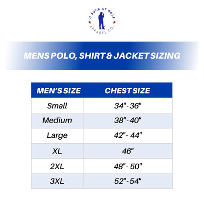 U Suck at Golf Men’s Golf Polo - Dry Fit Golf Polo Shirts for Men - High Performance Golf Club Apparel Company (Amatuer Tour Black, Medium)