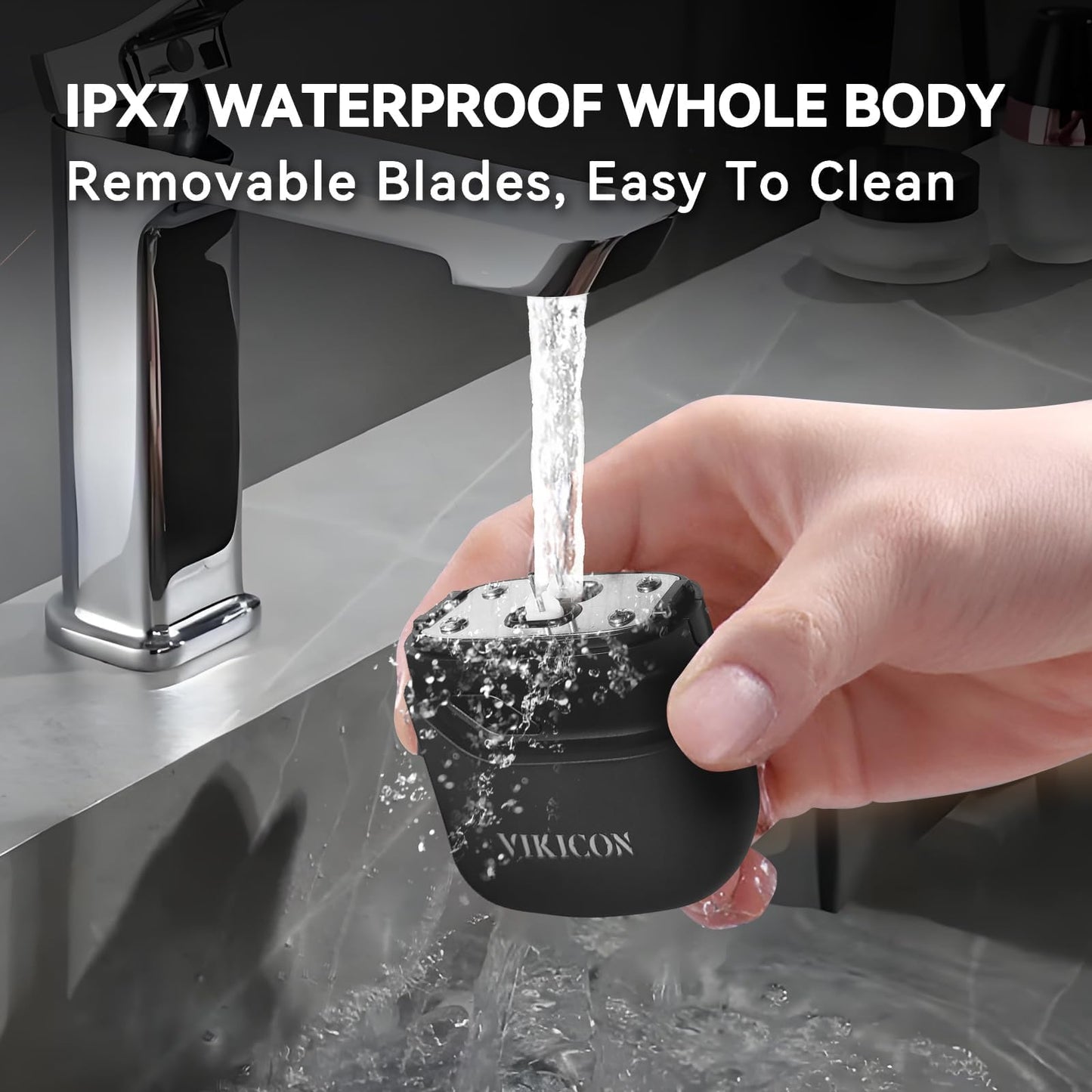 VIKICON® Electric Foil Shavers for Men, Compact Travel Face Shaver, Mini Razor for Shaving Face, Portable On-The-Go Shaver w/Dual Floating Blades, Close Shave Stubble Trimmer USB-C, Gifts for Dad Him