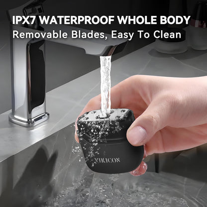 VIKICON® Electric Foil Shavers for Men, Compact Travel Face Shaver, Mini Razor for Shaving Face, Portable On-The-Go Shaver w/Dual Floating Blades, Close Shave Stubble Trimmer USB-C, Gifts for Dad Him