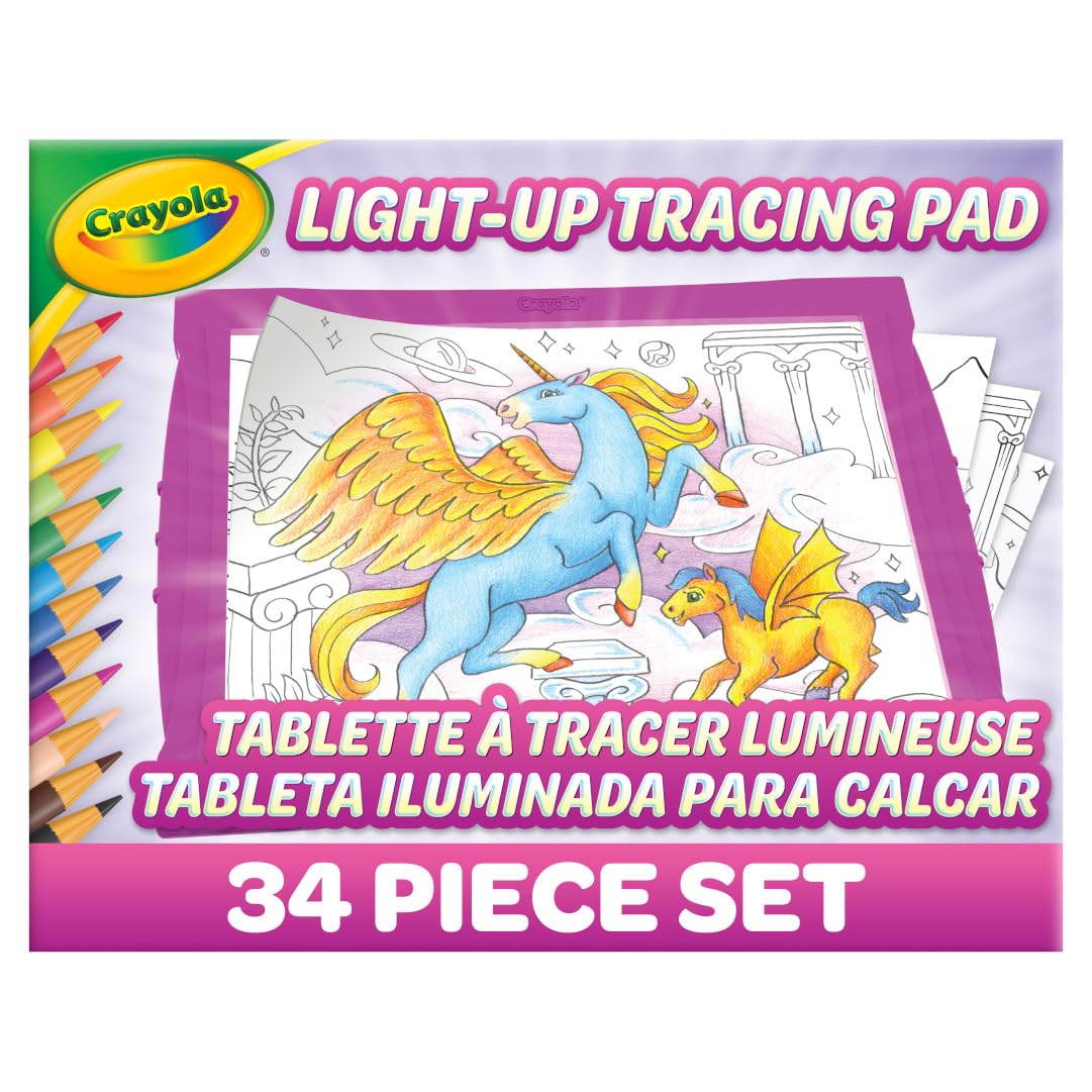 Crayola Light Up Tracing Pad - Pink, Art Kit for Kids, Kids Toys & Games, Light Box, Holiday Gifts for Girls & Boys, 6+ [Amazon Exclusive]