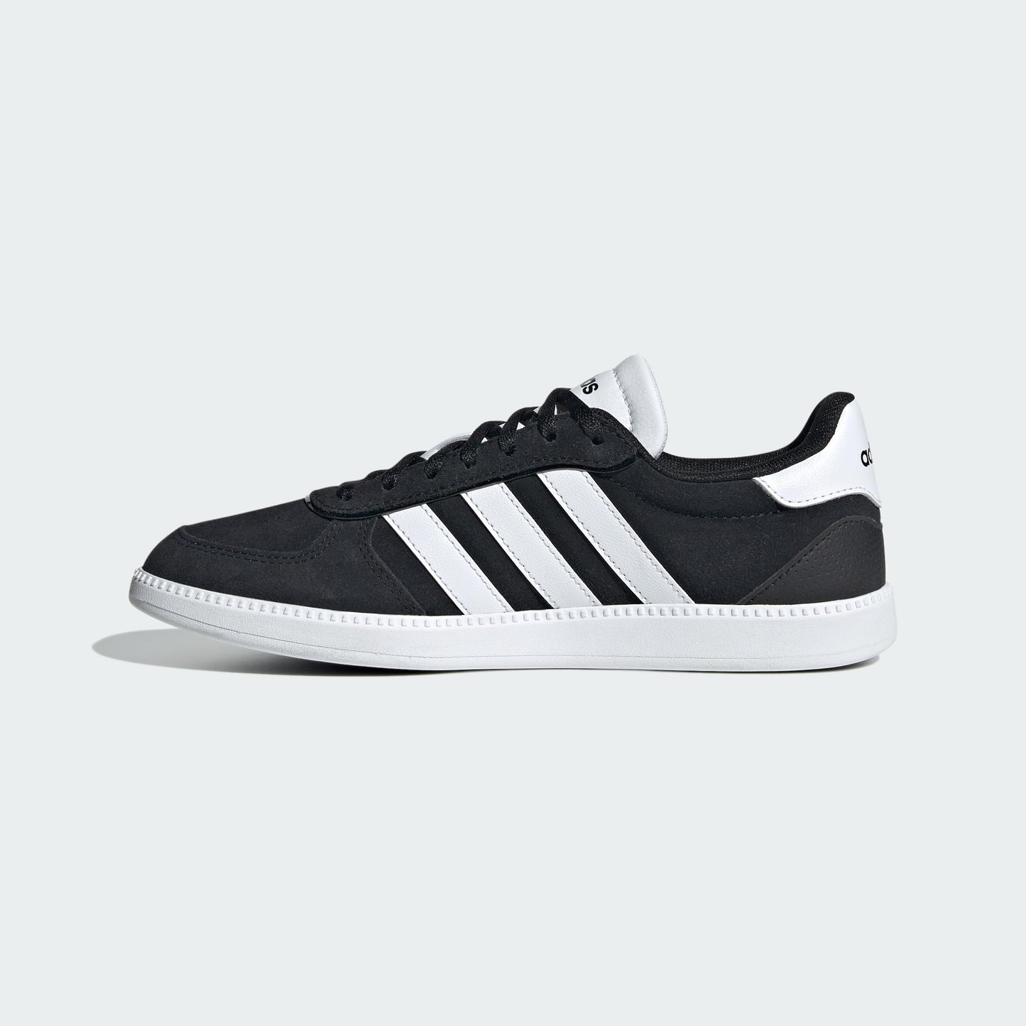 adidas Women's Breaknet Sleek Sneaker, Black/White/Black, 7.5