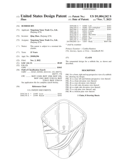 DAJITRE Small Plastic Trash Can Wastebasket Recycling Bin for Bathroom, Dorm, Bedroom，Home Office, Garbage Can for Bedroom, Kids Room (1, Black)
