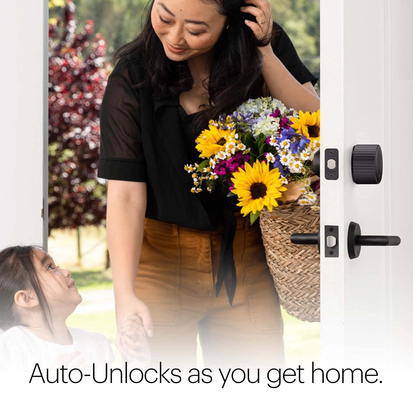 August Home, Matte Black Wi-Fi Connected Smart Keyless Entry Door Lock (4th Generation), Electronic Door Lock Fits Your Existing Deadbolt in Minutes, ‎AUG-SL05-M01-G01