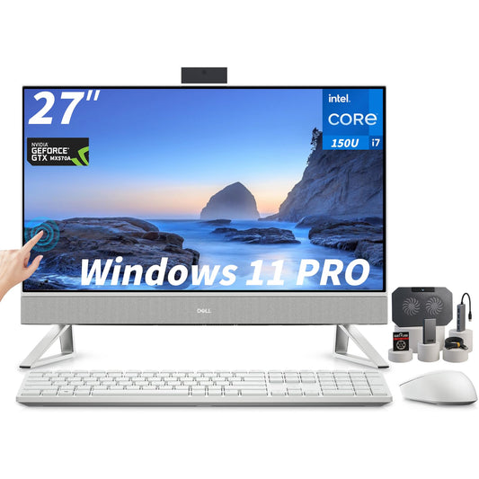 Dell Inspiron 7730 All-in-One Desktop Computer, 27" FHD Touch Screen, Intel Core 7-150U(Up to 5.4 GHz), GeForce MX570A, WiFi 6E, Wireless KB & Mouse, Windows 11 Pro, Accessories(32 GB RAM, 1 TB SSD)