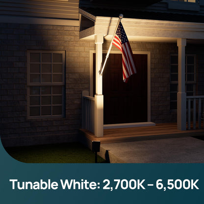 Linkind Smart Solar Spotlight SL5C, Color Changing Landscape Lighting, APP/Voice Control Solar Lights Outdoor, IP67 Waterproof Spot Lights Outdoor for Yard, Garden, Pathway(2 Pack)