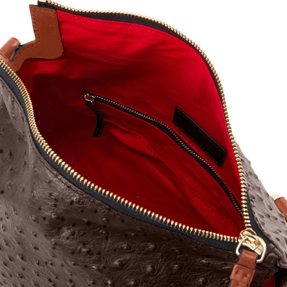 Dooney & Bourke Handbag, Ostrich Satchel - Brown