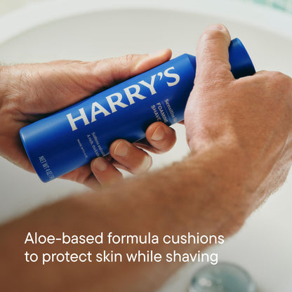 Harry's Shaving Kit for Men - Razor Handle, 5 Razor Blade Refills, Foaming Shave Gel, and Travel Blade Cover - Charcoal
