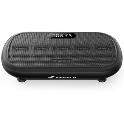 MERACH Vibration Plate Exercise Machine, Vibration Plate 440 Lbs Capacity, Bluetooth and Silicone Pedal, Stimulate Deep Fat, Vibration Plate for Lymphatic Drainage, Vibrating for Weight Loss(Black)