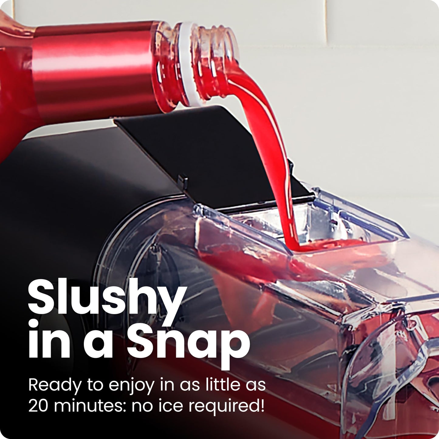 Iceman Slush-Ease Slushie Machine, Frozen Drink Maker & Slushy Machine with 5 Presets + Custom Option, Easy-Dispensing Lever for Frozen Margaritas, Frappes, and Slushies - Black