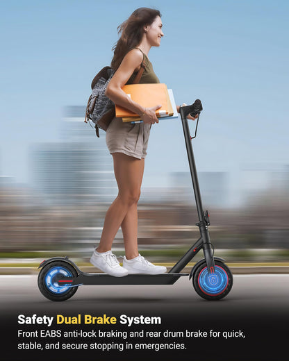 MAXSHOT Electric Scooter for Adults, 8.5/10/14" Tires, 19/22Mph, 350W/500W Motor, 21-28 Miles Range, Folding E-Scooter with Dual Suspension,APP Control