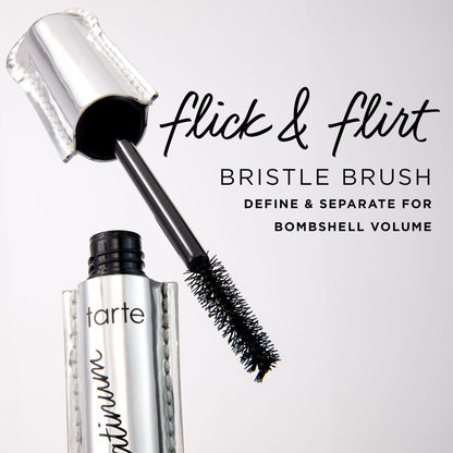 tarte lights, camera, lashes platinum voluminizing mascara - black - full size