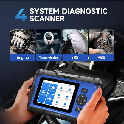 OBD2 Scanner TOPDON AD600S Scan Tool, Code Reader, Diagnostics Scanner for ABS/SRS/AT/Engine, 9 Reset Services, Oil/Brake/BMS/SAS/DPF/TPMS/ETS Reset/ABS Bleeding/Injector Coding, Free Lifetime Upgrade