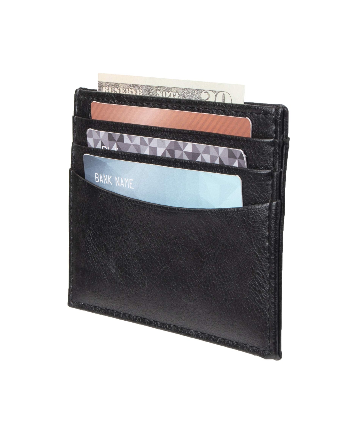 Amazon Essentials Men's Slim Card Carrier Wallet, Black, One Size