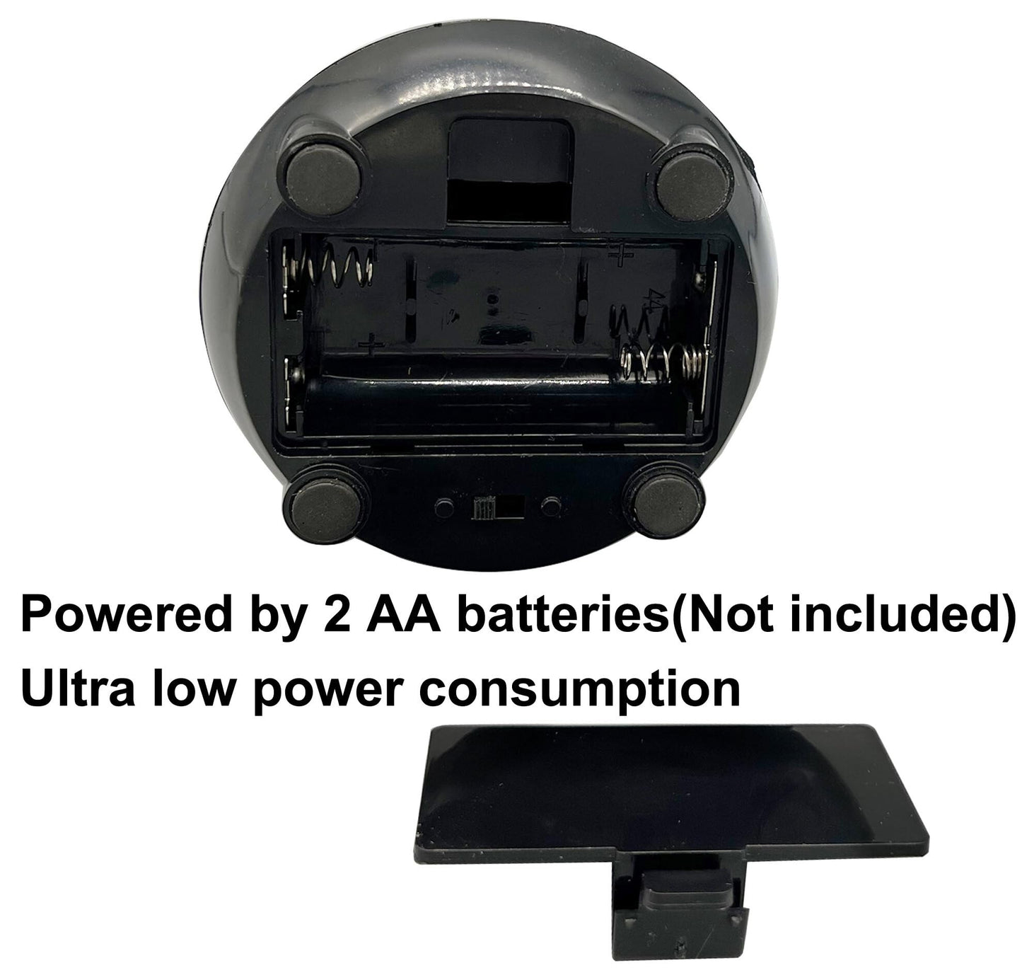 PATIOSIR Fly Swatter for Outside/Inside Meal, Picnic, Barbeque, Events - Battery Operated Food Spinning Fan (Black Color, 2pcs)