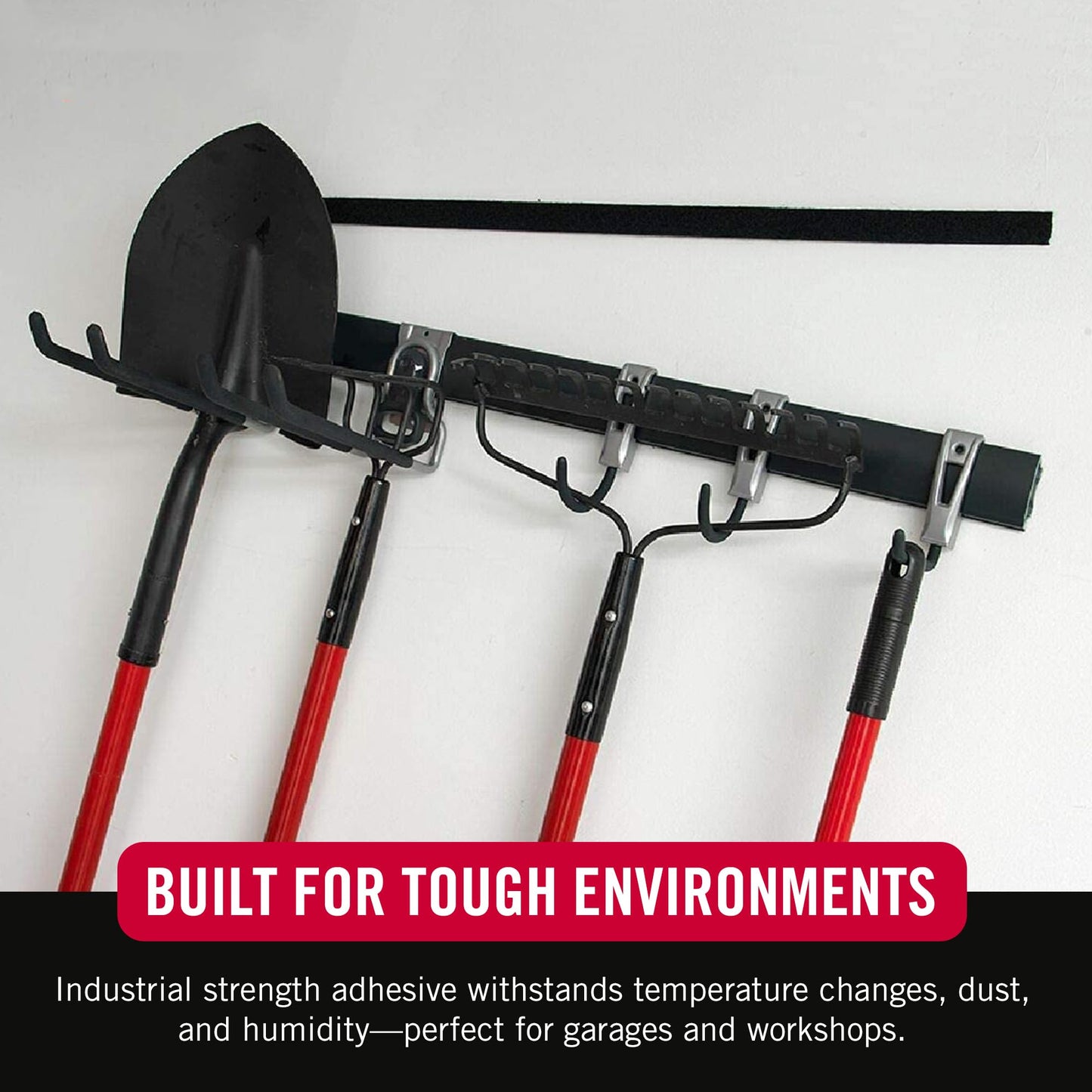 VELCRO Brand Heavy Duty Tape with Adhesive | 15 Ft x 2 In | Holds 10 lbs, Black | Industrial Strength Roll, Cut Strips to Length | Strong Hold for Indoor or Outdoor Use, 15ft x 2in