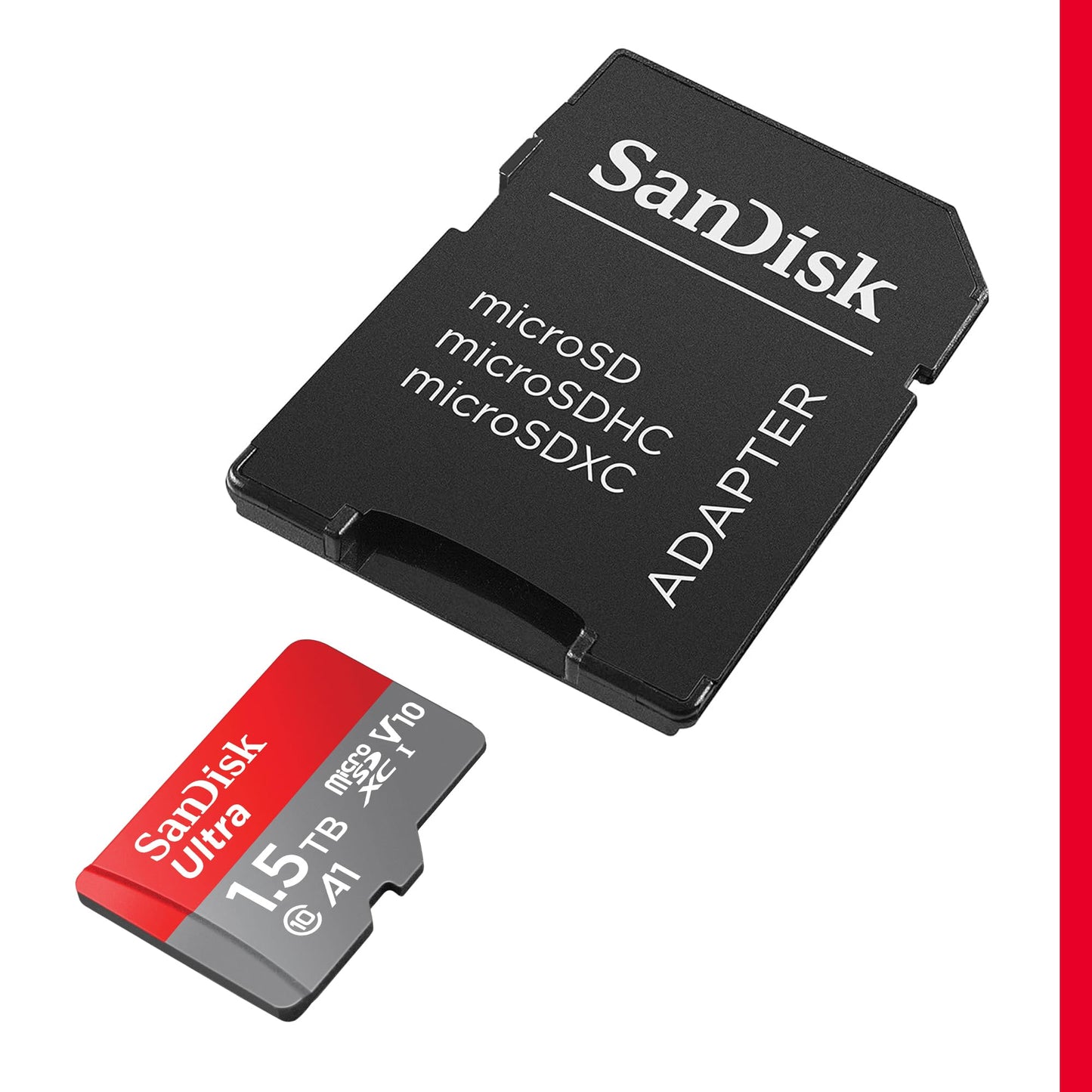 SanDisk 1.5TB Ultra microSDXC UHS-I Memory Card with Adapter - Up to 150MB/s, C10, U1, Full HD, A1, MicroSD Card - SDSQUAC-1T50-GN6MA [New Version]