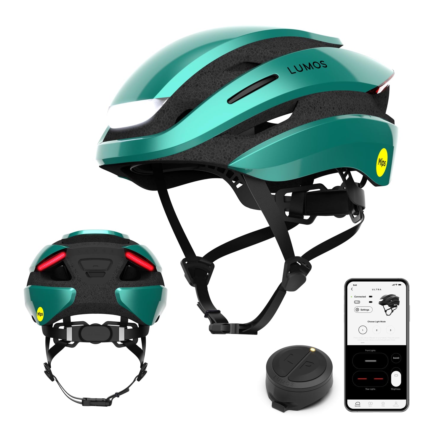 Lumos Ultra Smart Bike Helmet | Customizable Front and Back LED Lights with Turn Signals | Road Bicycle Helmets for Adults: Men, Women (MIPS)