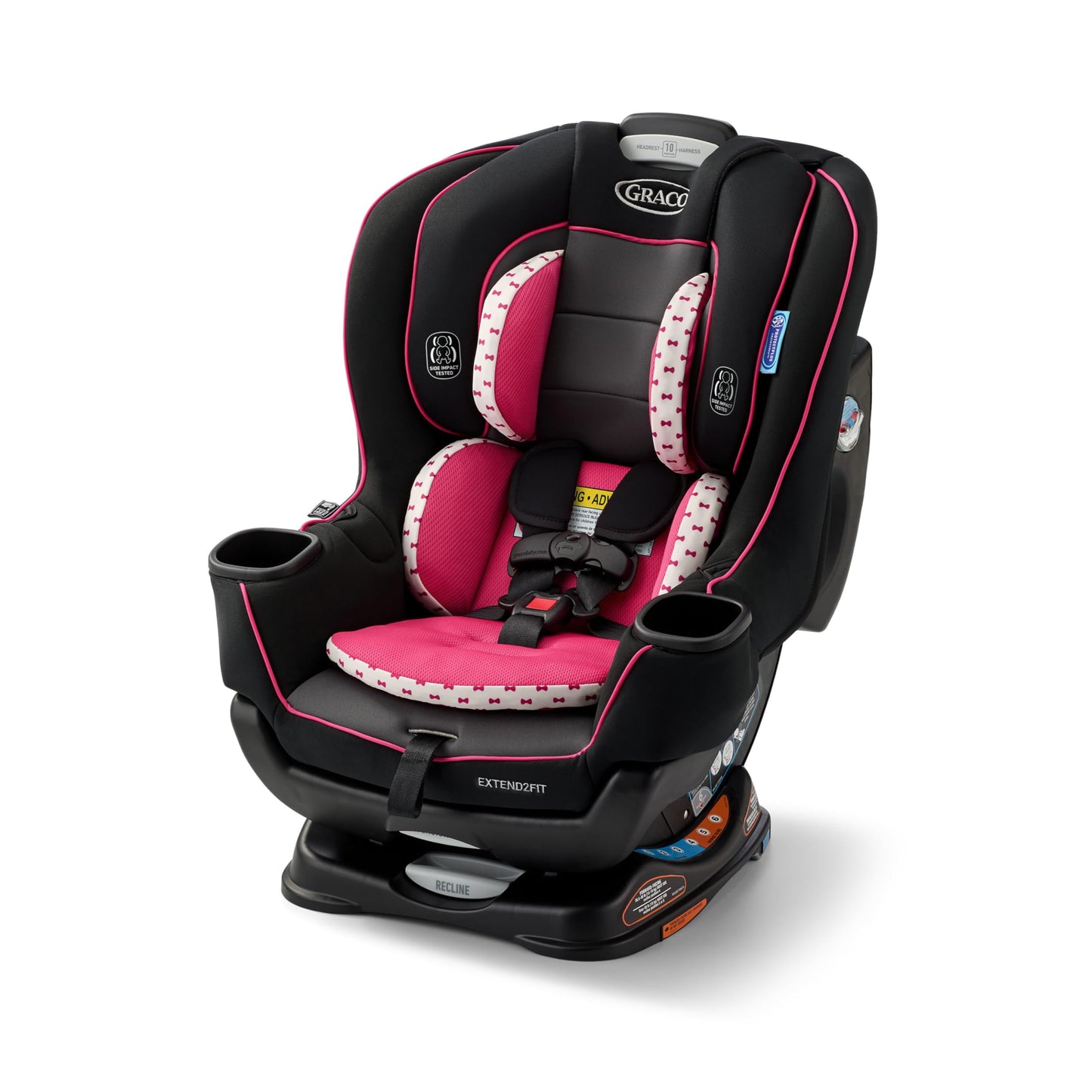 Graco Extend2Fit Convertible Baby Car Seat, Rear and Forward Facing, Adjustable Extension Panel for Extra Legroom, Kenzie