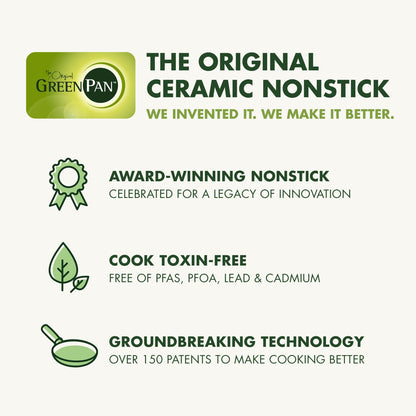 GreenPan Valencia Pro Ceramic Nonstick 16 Piece Cookware Set, Hard Anodized PFAS-Free Pots & Pans, Induction Ready, Compatible on All Cooktops, Dishwasher Safe, Oven Safe to 600F, Gray