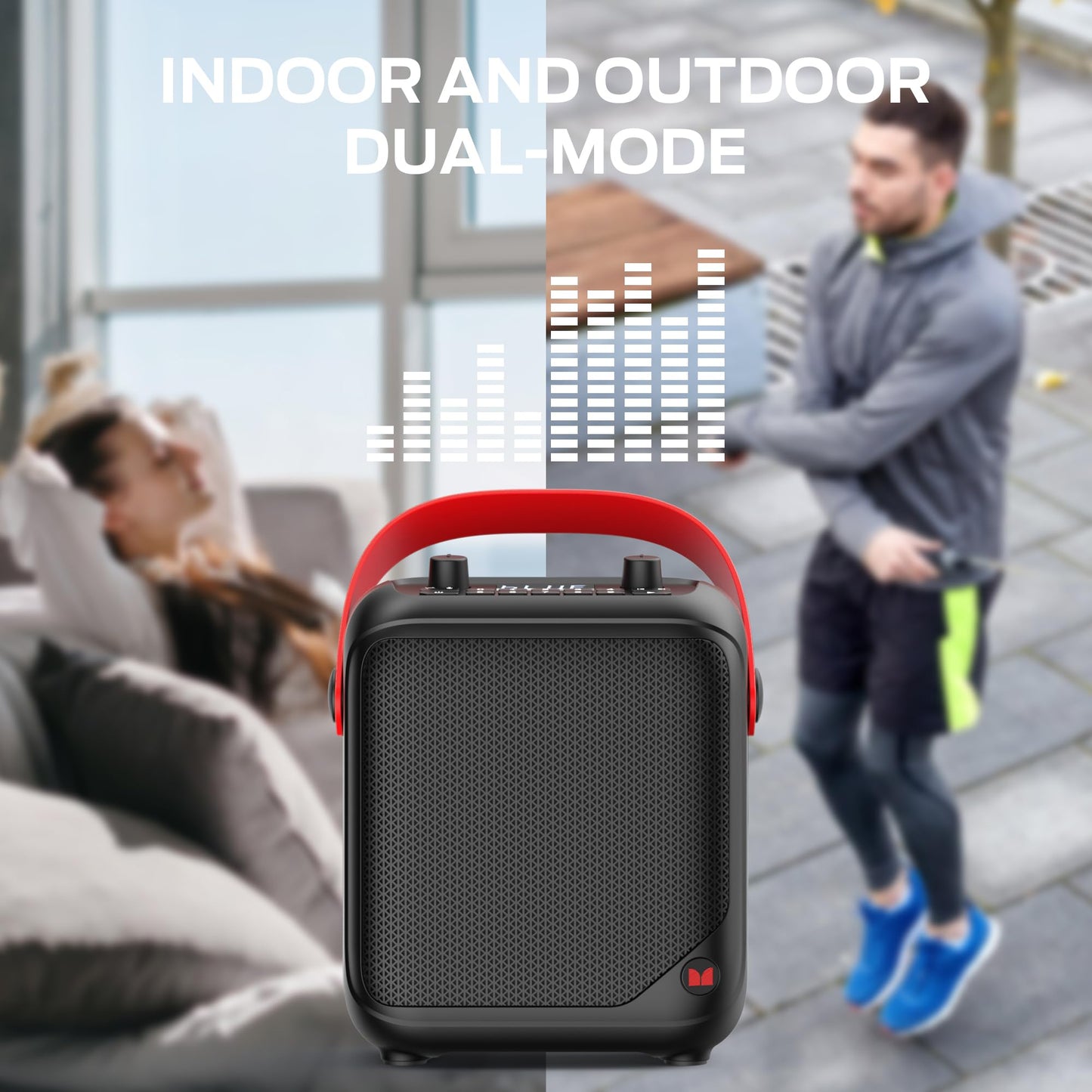 Monster Portable Bluetooth Speakers, Wireless Bluetooth Speaker with 40W Loud Stereo Sound, Outdoor Speakers with Handle, 12H Playtime, Supports TF Card, AUX for Outdoor