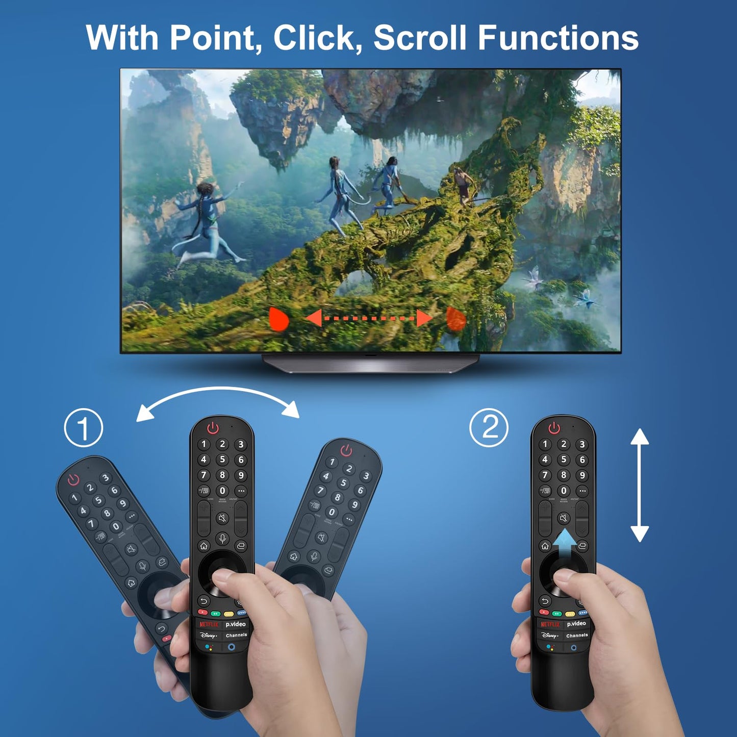 Magic Remote for LG-Smart-TV-Remote-Control-Replacement with Pointer and Voice Function,Compatible with LG 2021/2022/2023/2024 UHD OLED QNED NanoCell 4K 8K Smart TV