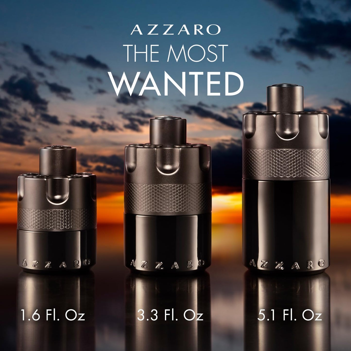 Azzaro The Most Wanted Eau de Parfum Intense - Long Lasting Woody Ambery Spicy Fougère Cologne for Men - With Notes of Bold Woody Accord, Spicy Cardamom, and Addictive Toffee Accord - 3.3 Fl Oz