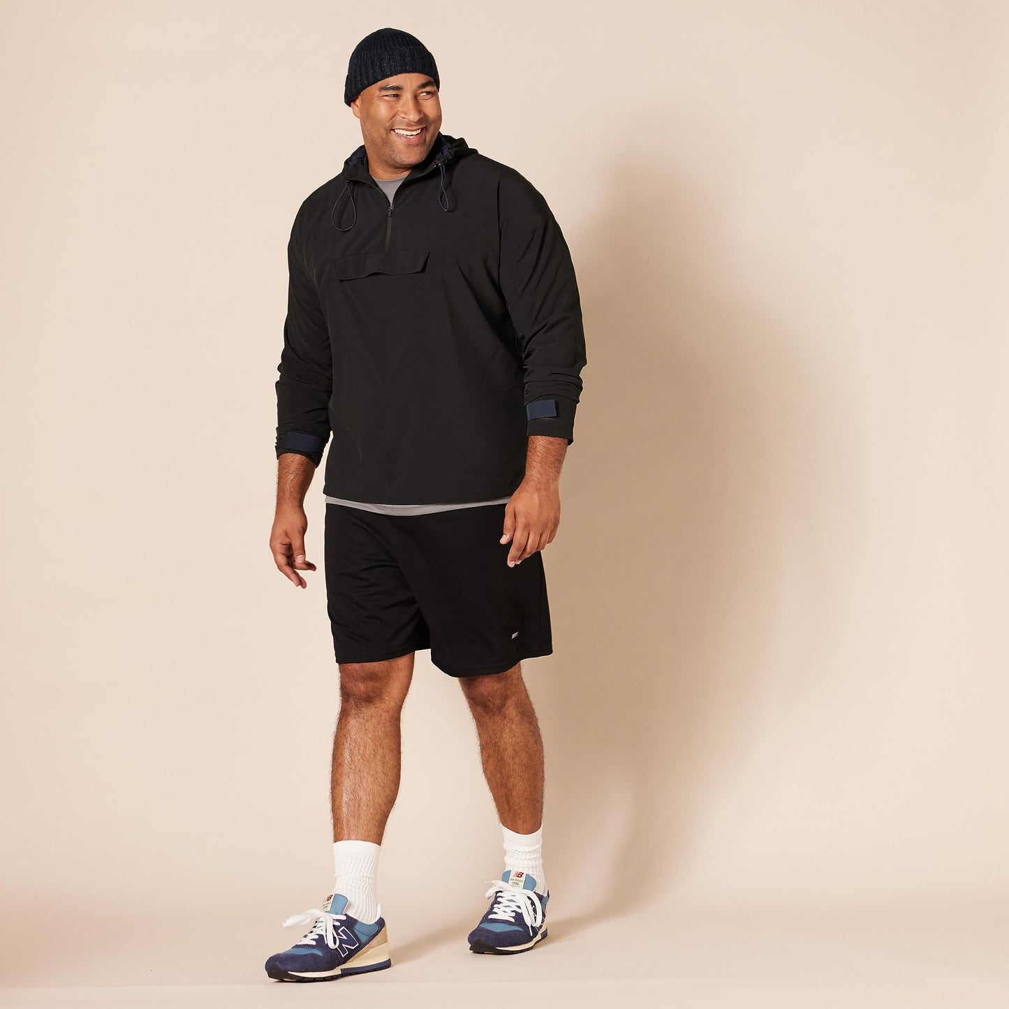 Amazon Essentials Men's Performance Tech Loose-Fit Shorts (Available in Big & Tall), Pack of 2, Black, Large