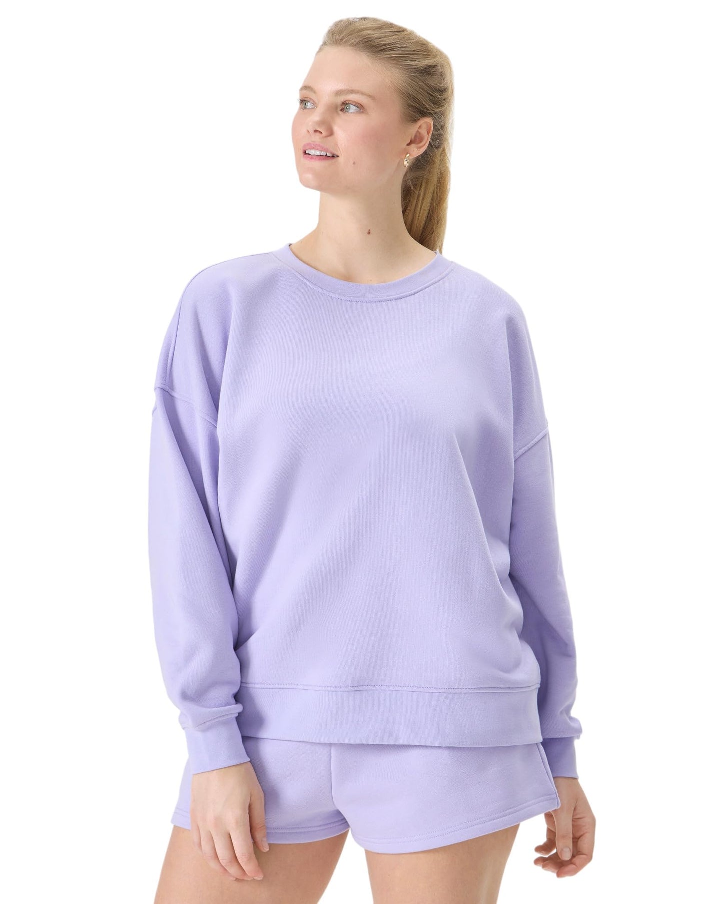 florence by millsWomensCozy Crush Oversized Pullover SweatshirtMillie LavenderXX-Small