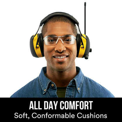 3M - 90541-80025T WorkTunes AM/FM Hearing Protector with Audio Assist Technology, 24 dB NRR, Ear protection for Mowing, Snowblowing, Construction, Work Shops