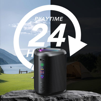 aowoka Bluetooth Speaker, 2025 Portable Wireless Speakers with Led Light, Bluetooth 5.4, 24H Playtime, Enhanced Bass, IPX7 Waterproof, Outdoor Speaker for Travel, Sport, Party, Biking.
