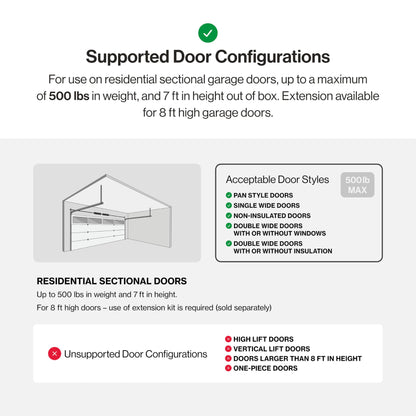 Genie Chain Drive 550 Garage Door Opener, Heavy Duty Chain Drive Opener, Model 2035-TKO