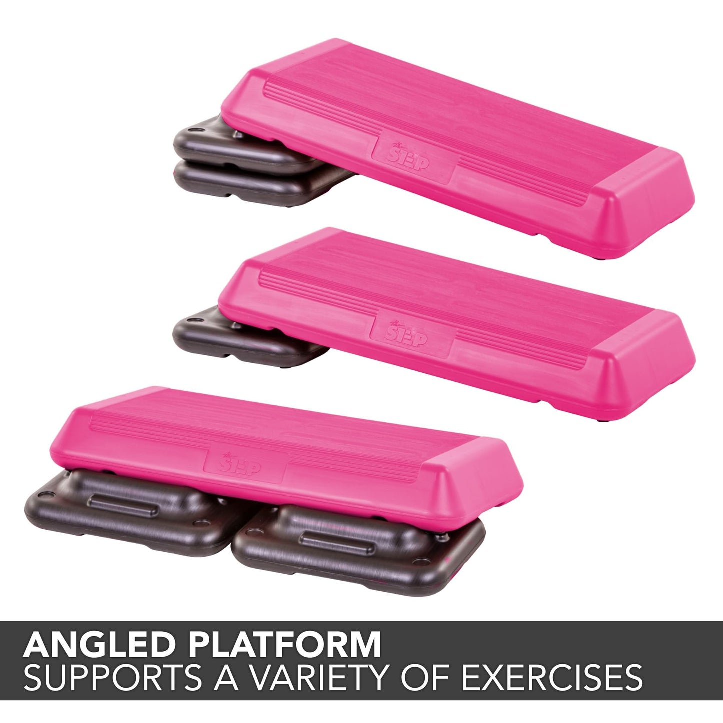 The Step The Step Circuit Size Platform with Two (2) Freestyle Risers,Pink