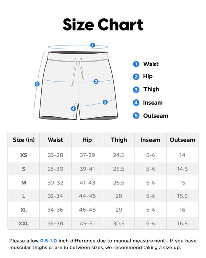 maamgic Mens Swim Trunks with Compression Liner 5" Stretch Athletic Swimming Shorts Quick Dry with Zipper Pockets No-Chafing Board Shorts Black-Blue Lotus Medium