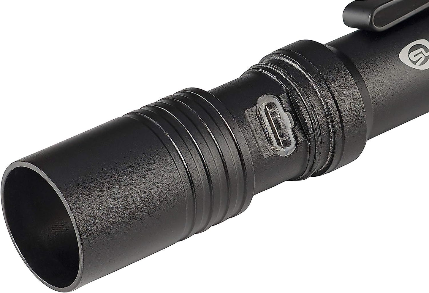 Streamlight 66320 MacroStream USB 500-Lumen Rechargeable Compact Flashlight with Wrist Lanyard, Hat Clip and USB Cord, Black