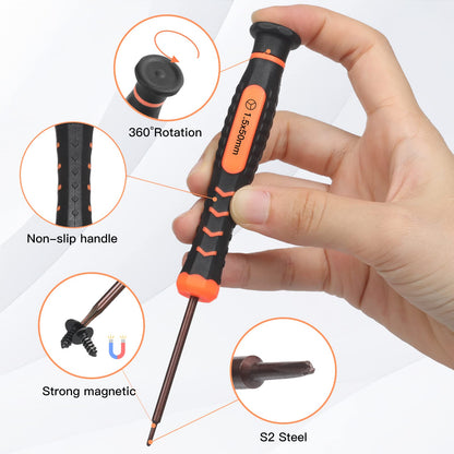 JOREST Screwdriver Kit for Switch, 6Pcs Repair Set with Triwing Y00,Y1,Phillips PH000, Tweezers, Crowbar, Triangle Pry, for Switch Lite, Joycon Controller, Wii, Gameboy Advance SP, Gamecube