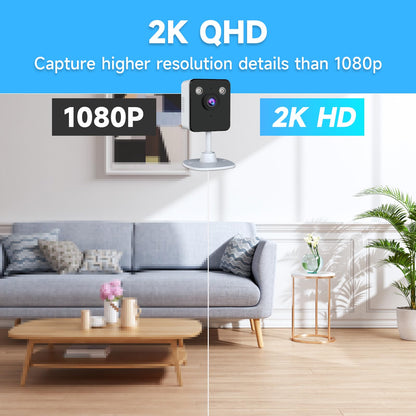 JAIOTlink 2K Cameras for Home Security Indoor, 2.4 & 5Ghz WiFi Baby & Pet Monitor with App, Night Vision, Motion Detection, Two-Way Audio, Smartphone Control Inside Cameras for House