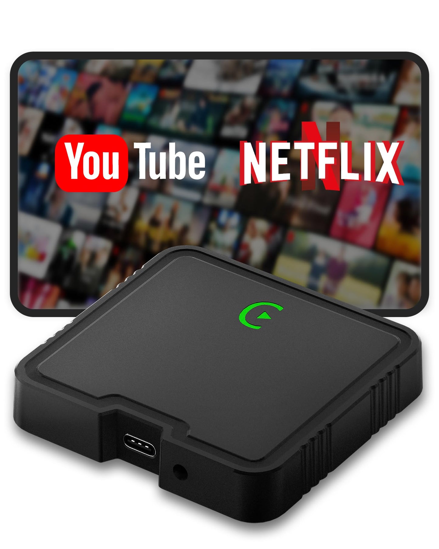 Wireless Carplay Adapter 2025 Ai Box for iPhone & Android Auto with Netflix YouTube Supports TF card Dongle Plug and Play Easy Setup Carplay Video entertainment box for iOS 10+ and cars after 2015 Car