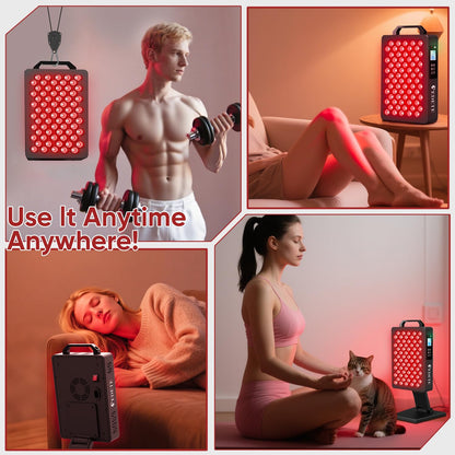 Pedete Red Light Therapy for Face and Body, 630nm 660nm 810nm and 850nm Near Infrared Light Therapy Panel, 70 Dual Chip LEDs, High Power LED Light Therapy Device for Skin Care, Sleep, Pain Relief. M70