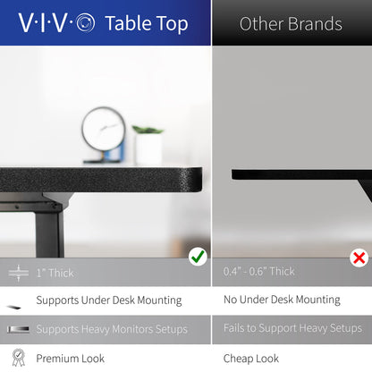 VIVO Electric 71 x 36 in Standing Desk, Memory Height Adjustment, 1B Series, Dark Walnut Top Black Frame, DESK-KIT-1B7D-36
