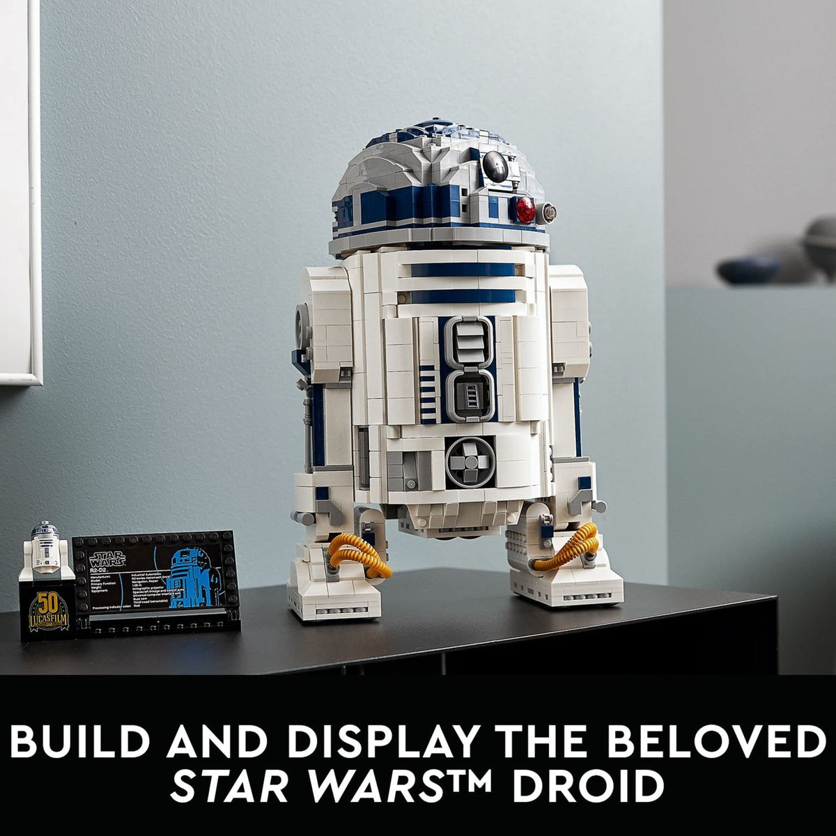 LEGO Star Wars R2-D2 Building Set - Collectible 3D Puzzle for Adults, Ages 18+ - Display for Room or Office Desk - Info Plaque Included - Gift Idea for Fans - 75308