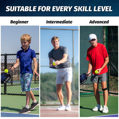 LEEKEY Pickleball Balls- 40 Hole Outdoor Pickleballs,4/12 Pack Pickleballs Set with Mesh Bag, High Bounce & Durable Pickle Balls,Pickleball Accessories,Sports Gift (4PCS)