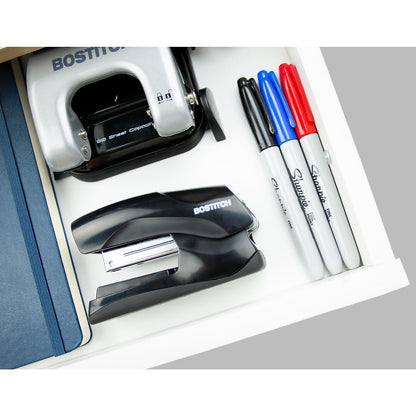 Bostitch Office Heavy Duty Stapler, 40 Sheet Capacity, No Jam, Half Strip, Fits into the Palm of Your Hand, For Classroom, Office or Desk, Black