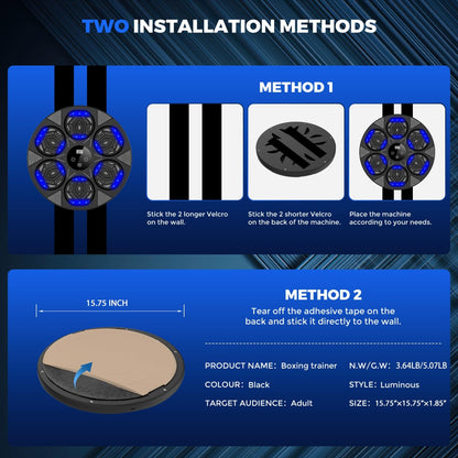LOLBOX Music Boxing Machine, Boxing Wall Mount Machine for Kids Adult, Bluetooth Smart Boxing Traineing Machine with Boxing Gloves, Boxing Workout Equipment Target for Home, Office, Gym (Upgrade)