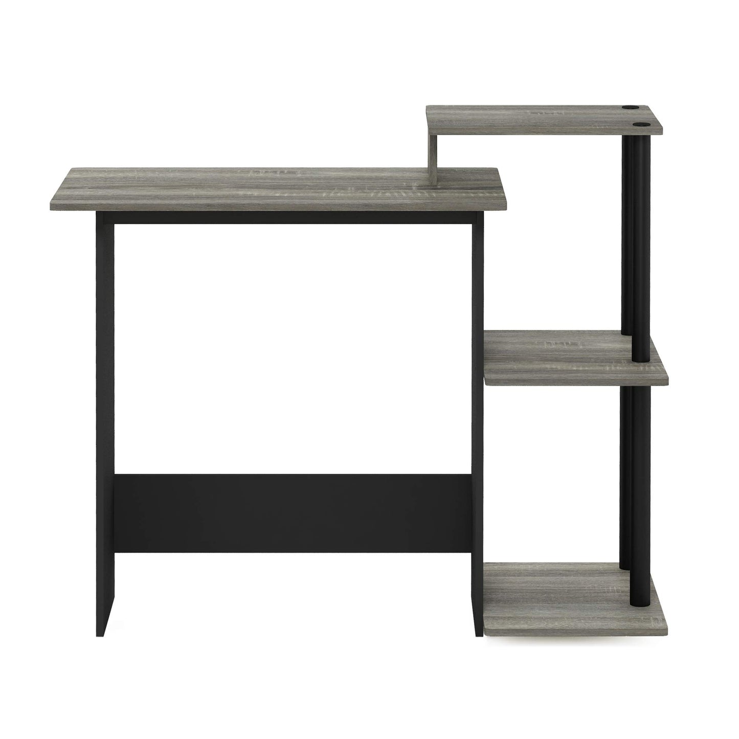 Furinno EFFICIENT Desk, Gaming Desk, with 3 Open Side Shelves, Laptop Notebook Computer Desk,Office Desk for Home Office, Study Room, Dorm, French Oak