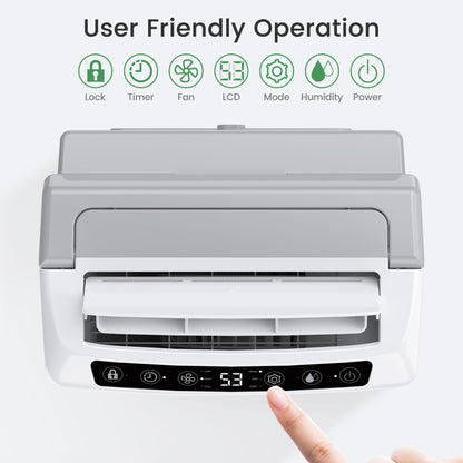 Waykar 2000 Sq. Ft Most Efficient Energy Star 2025 Dehumidifier for Home and Basement with Auto or Manual Drainage, Quiet 33dB Operation, 0.6 Gallon Water Tank Capacity
